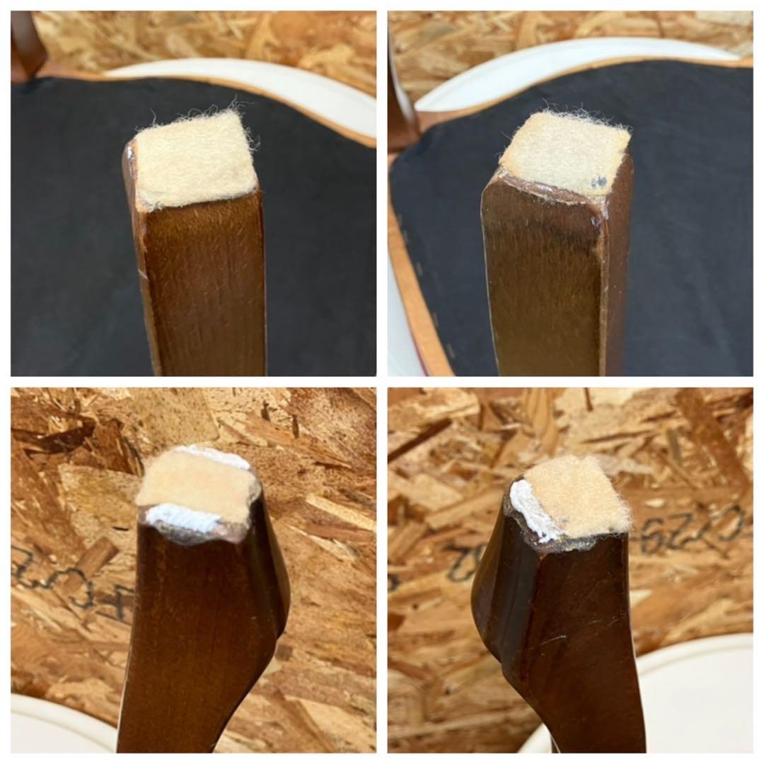 イタリア製 ロココ調 木製椅子 ベロア調 赤 猫脚 猫足 アンティーク チェア