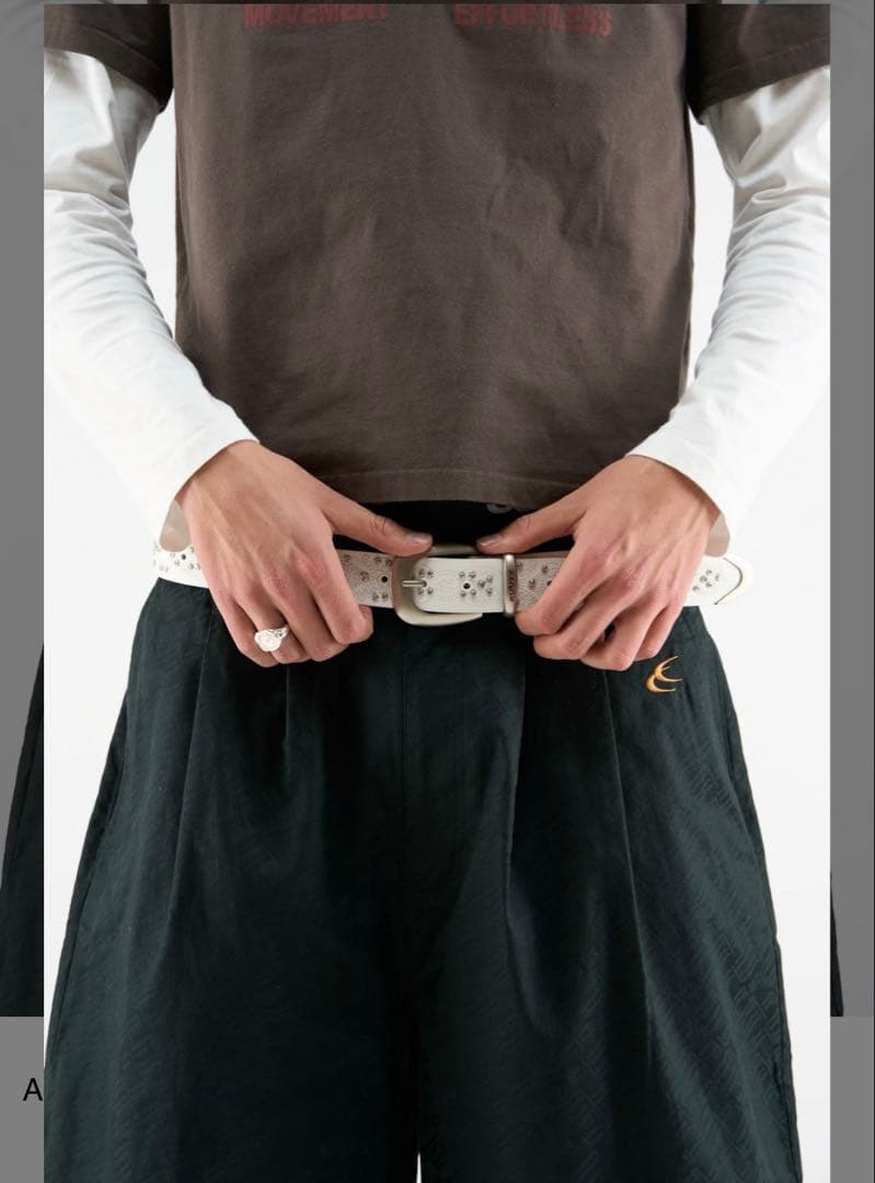 scuffers スタッズ付きホワイトベルト