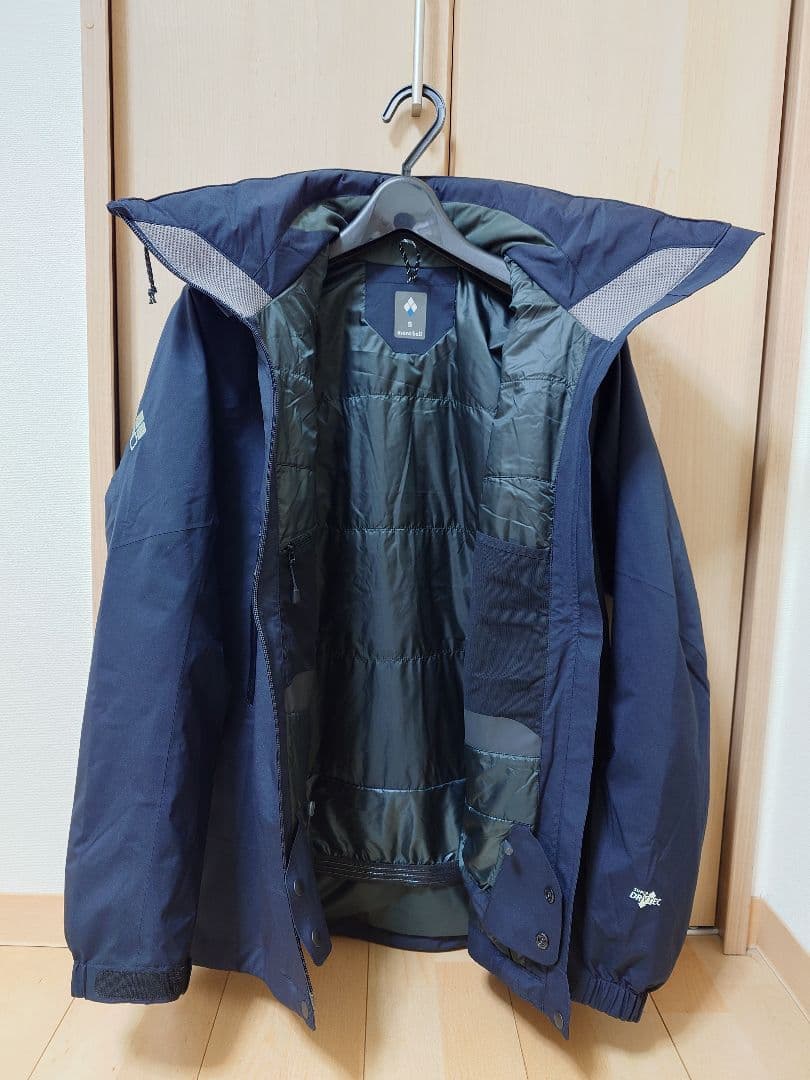 モンベル　シャルモパーカ Men's　Sサイズ　黒