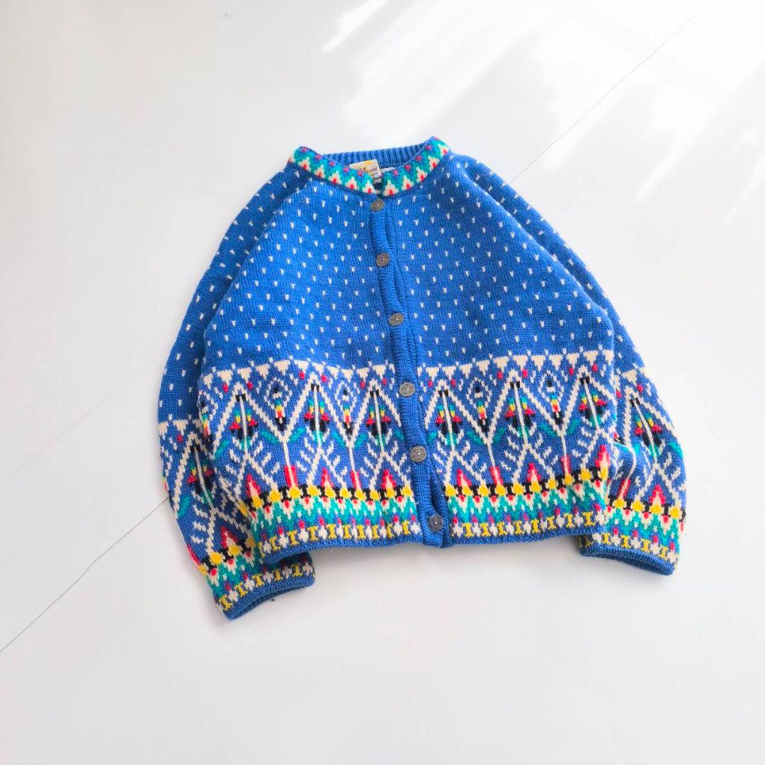 ダーレオブノルウェー ノルディックカーディガン チロリアンニット　花柄　　A1