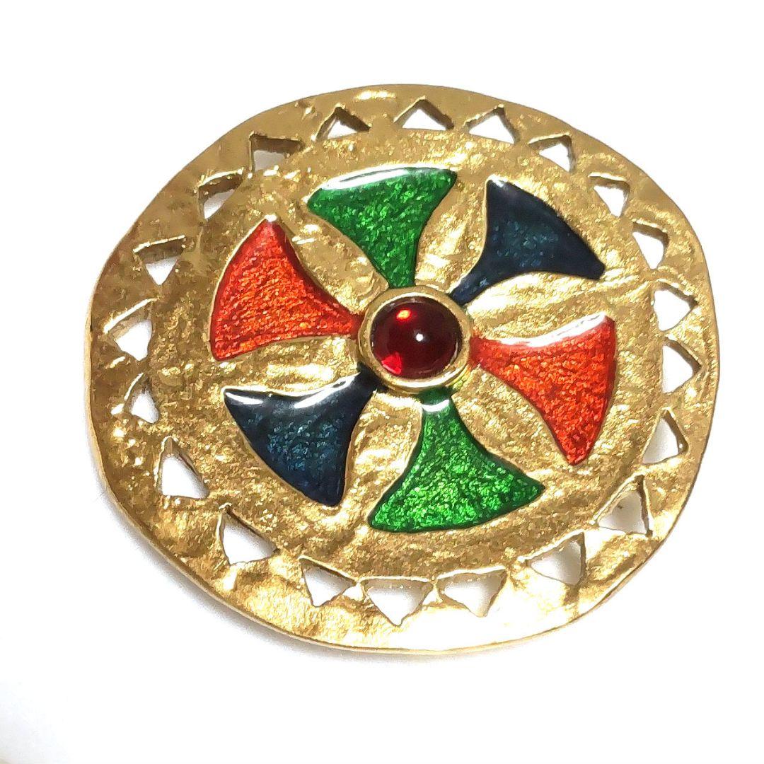 希少♡ヴィンテージ♡イヴサンローラン♡カラーストーン♡ブローチ兼ペンダントトップ