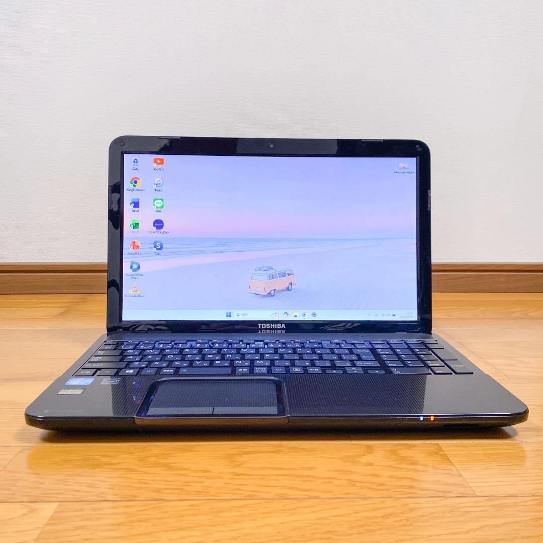 オフィス2021✨高性能4コアi7 快適SSD メモリ8 東芝ノートパソコン黒