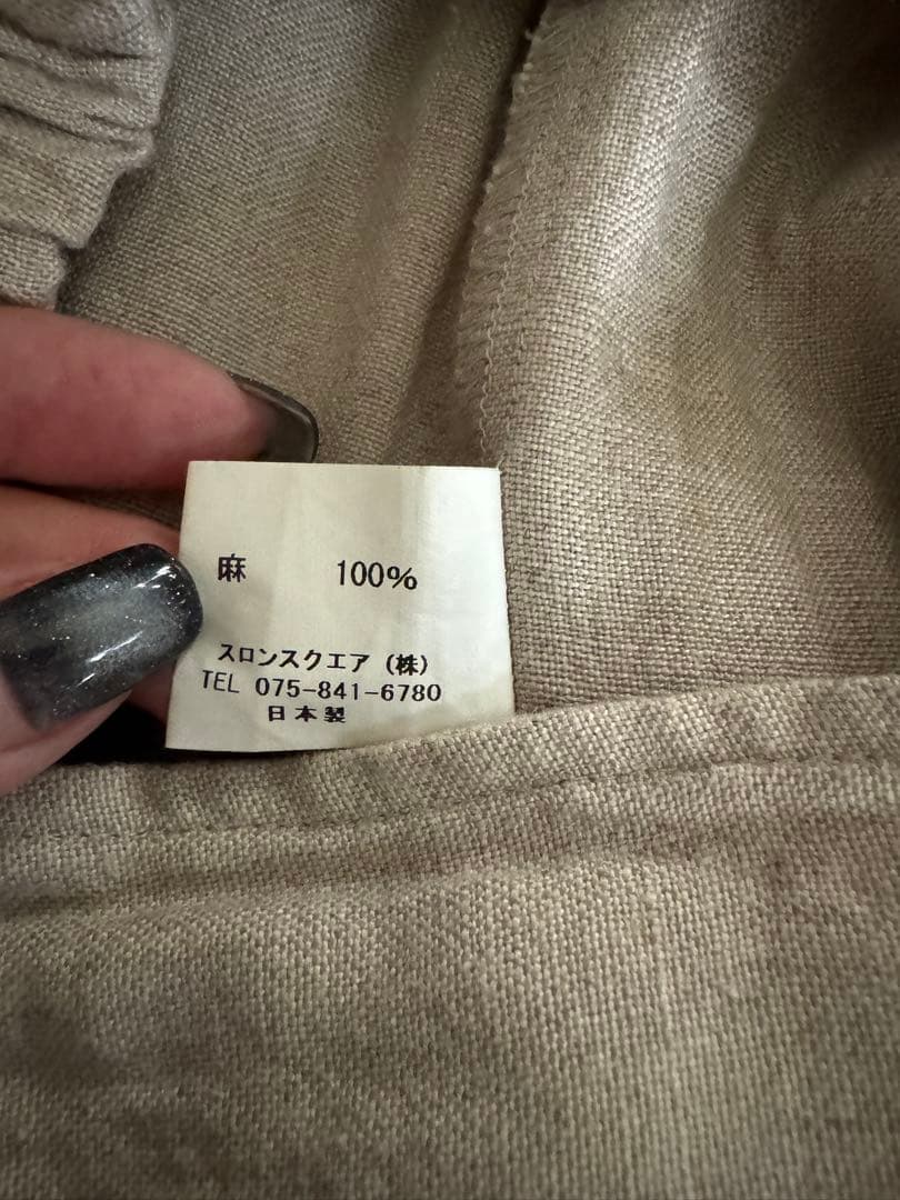 megu様用スロンスクエアリネン100%ガウチョパンツ