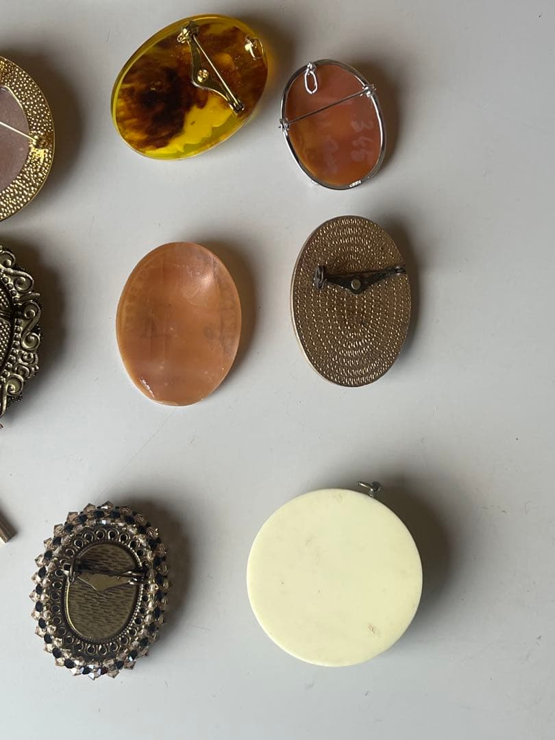 高琦カメオ　ペンダント　アクセサリー　ブローチ　27個セット