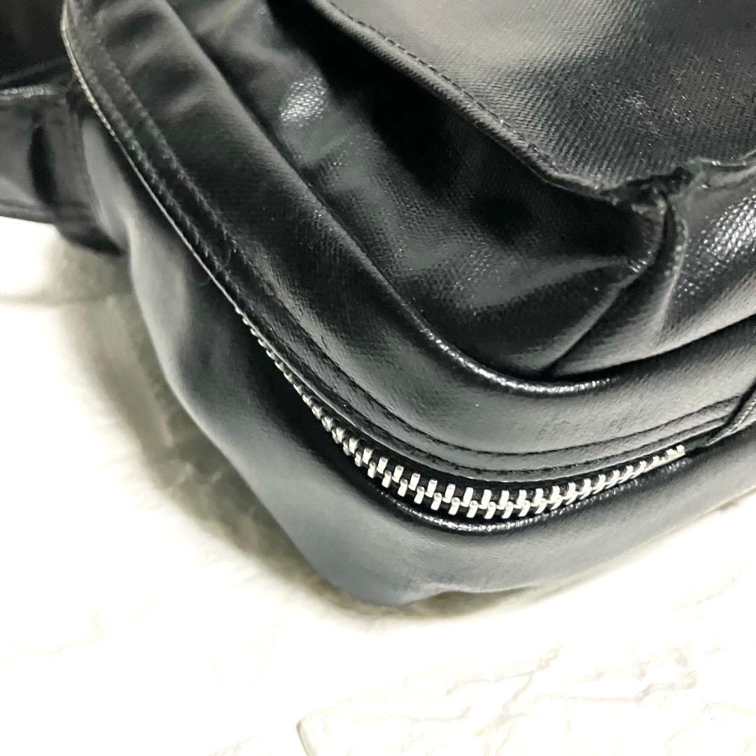 美品 PORTER ポーター ブラック レザー ショルダーバッグ 2層