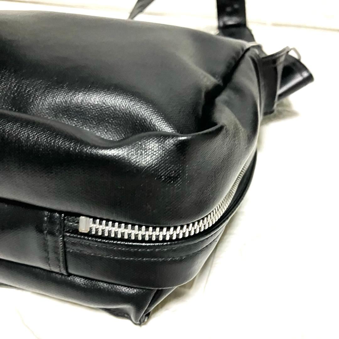 美品 PORTER ポーター ブラック レザー ショルダーバッグ 2層