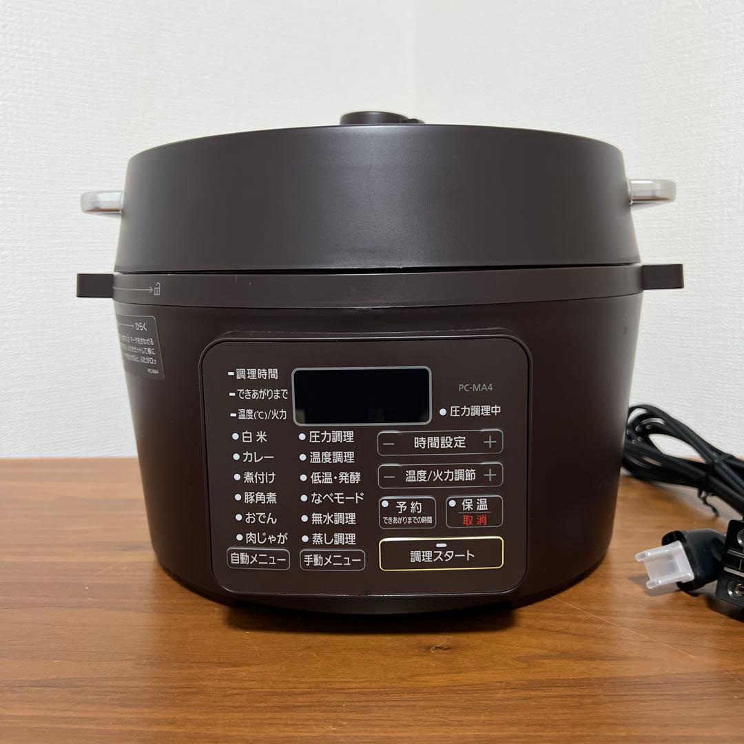 【美品】アイリスオーヤマ 電気圧力鍋 PC-MA4 ブラウン