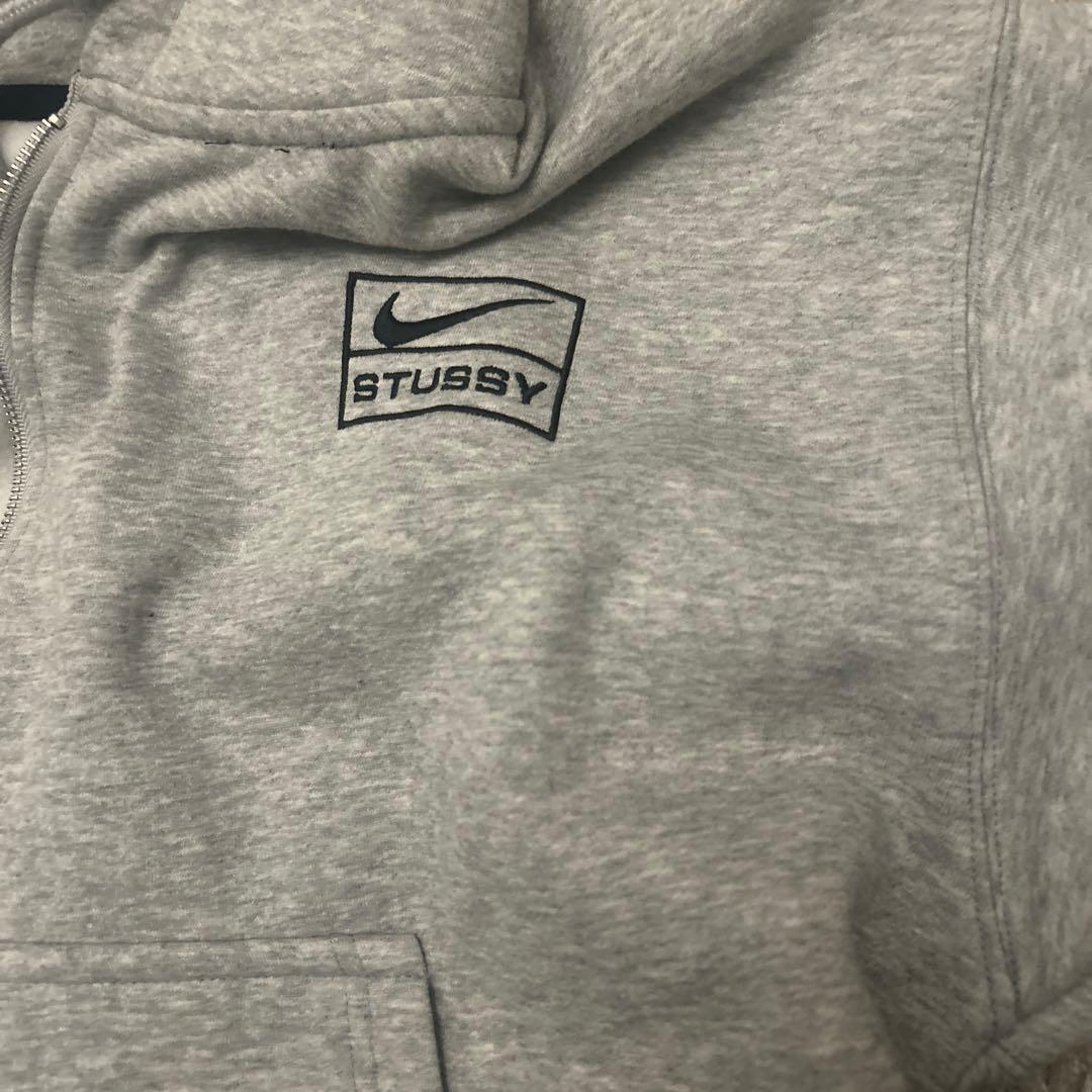 は*と様 Nike x Stussy グレー ジップアップパーカー