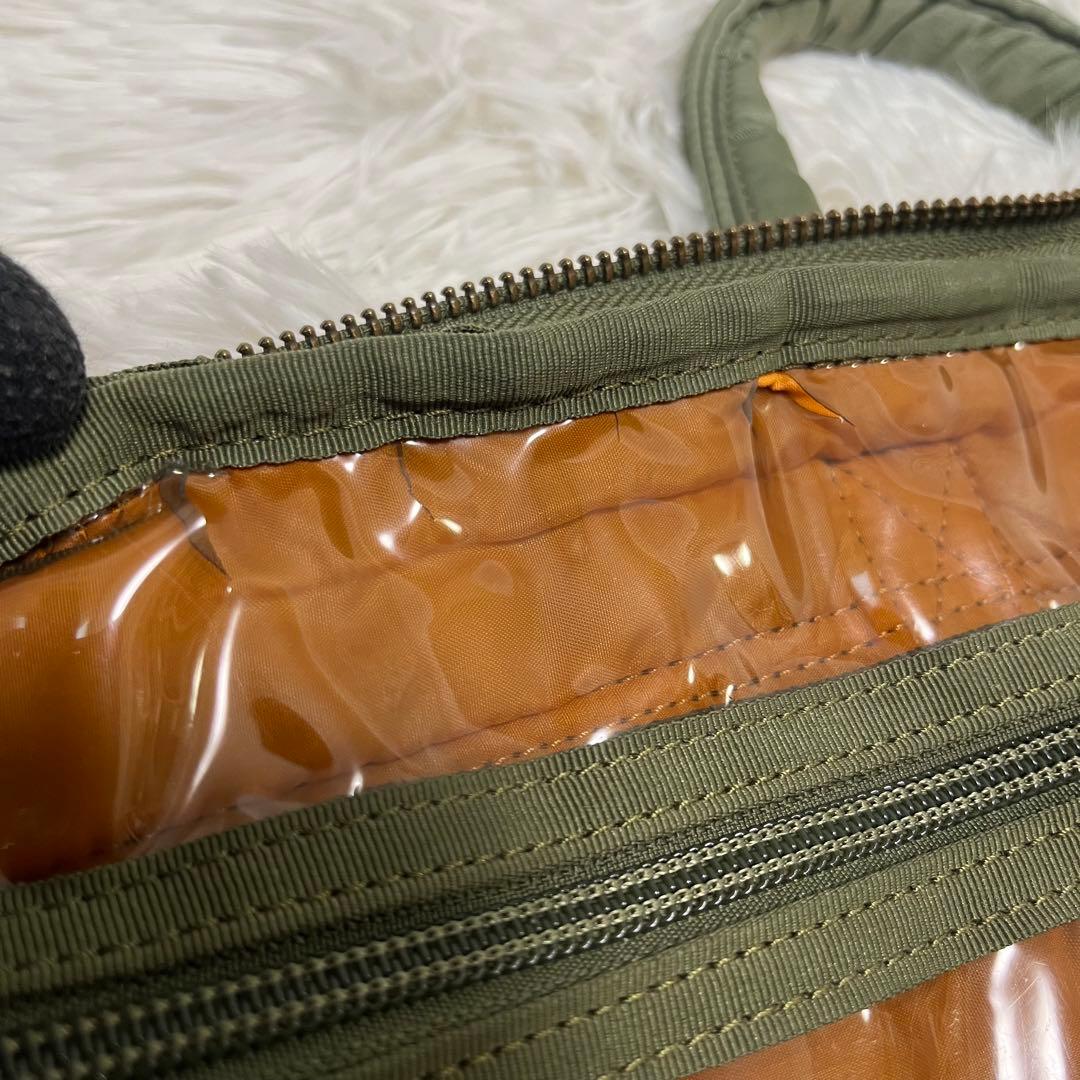 希少 廃盤 ポーター ビジネスバッグ 2層式 セージグリーン