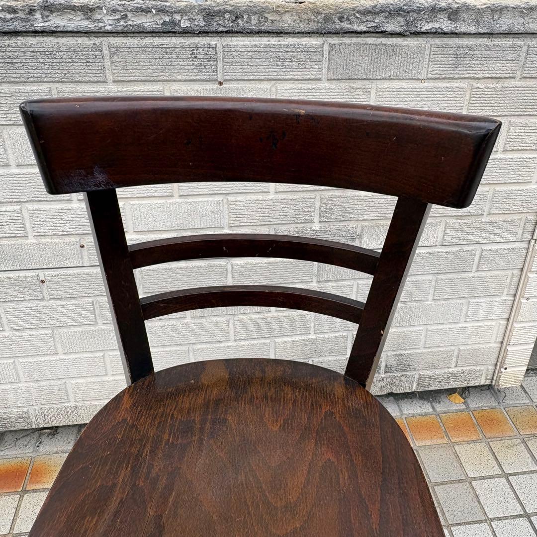 ⑸ 北欧レトロ 木製椅子 ベントウッドハイスツール バーチェア ビンテージ