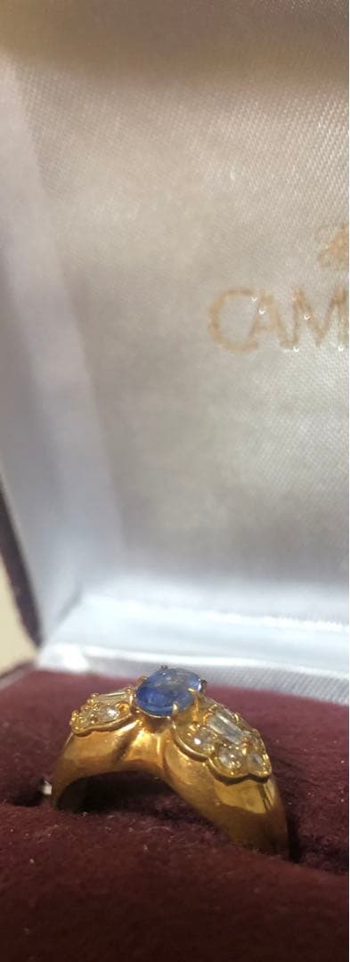 ミ*読様 指輪総重量約4g サファイアダイヤモンドエレガントリング18Kゴールド