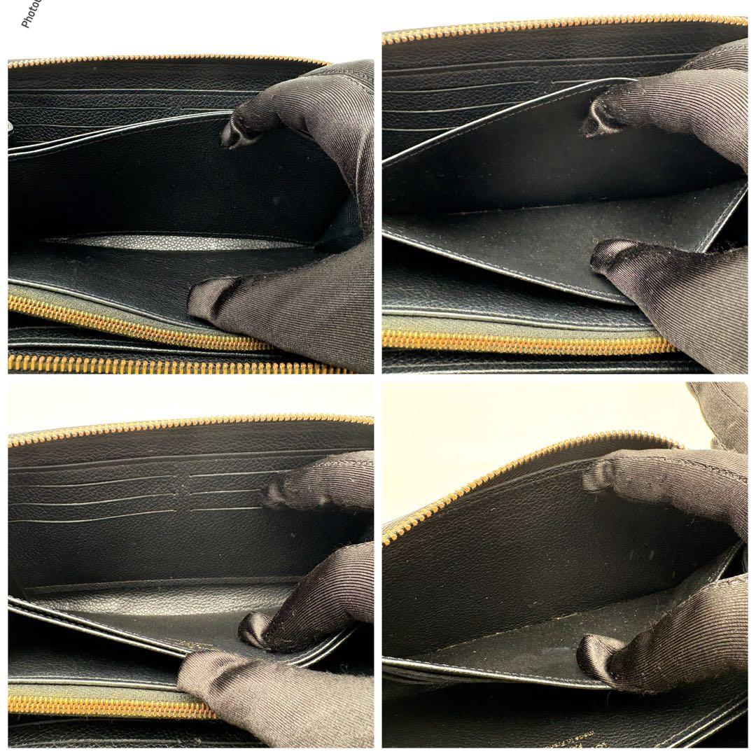 【良品】ルイヴィトン アンプラント ラウンドジップ 長財布 ブラック