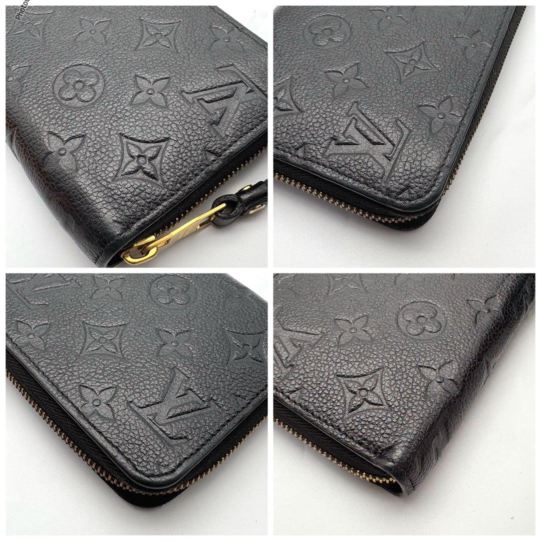【良品】ルイヴィトン アンプラント ラウンドジップ 長財布 ブラック