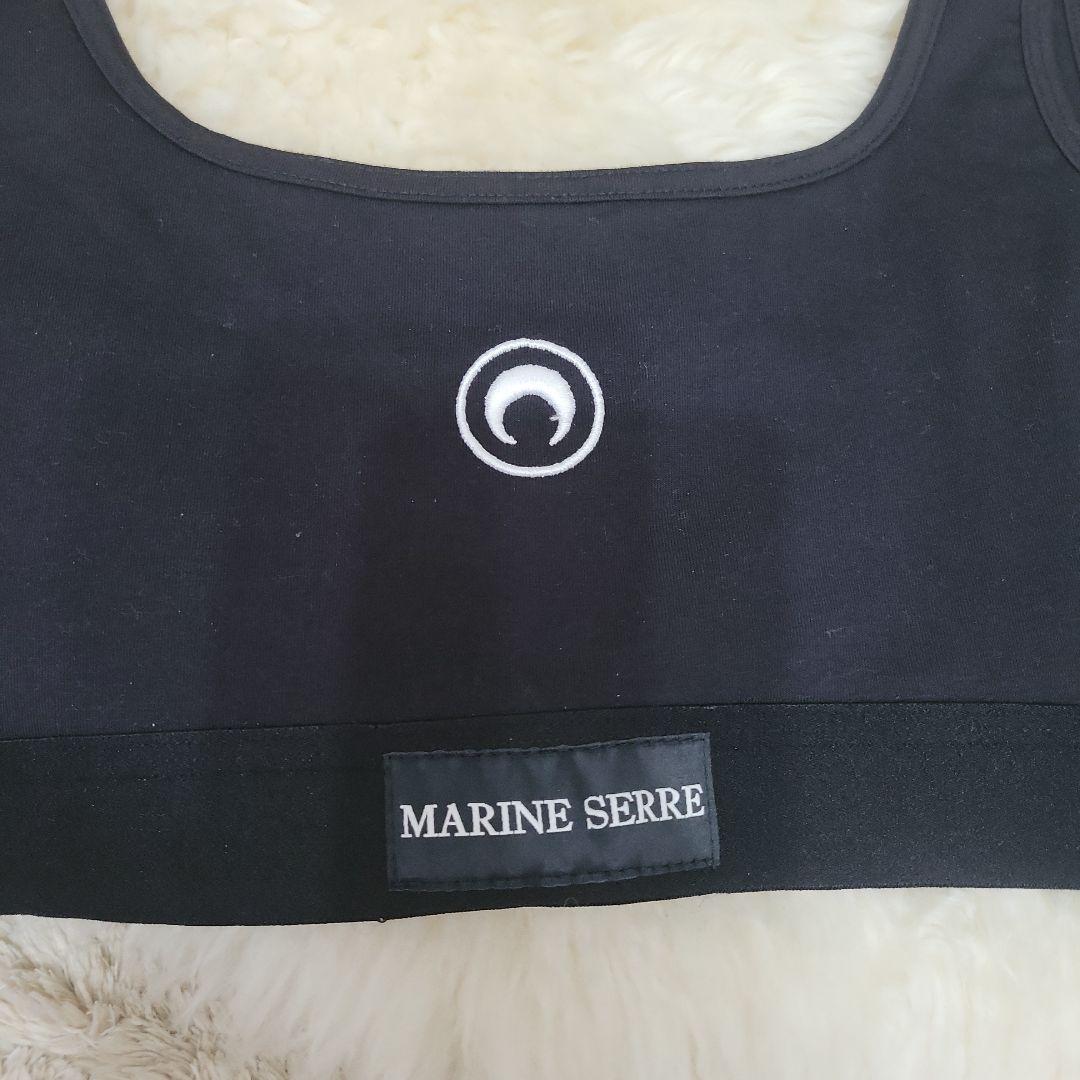 MARINE SERRE ブラック スポーツブラ