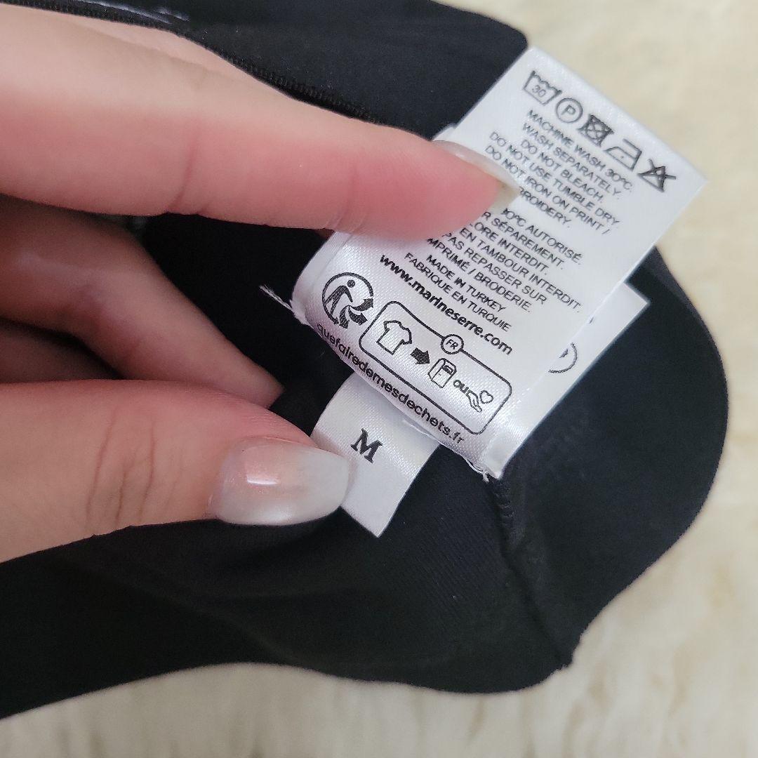 MARINE SERRE ブラック スポーツブラ