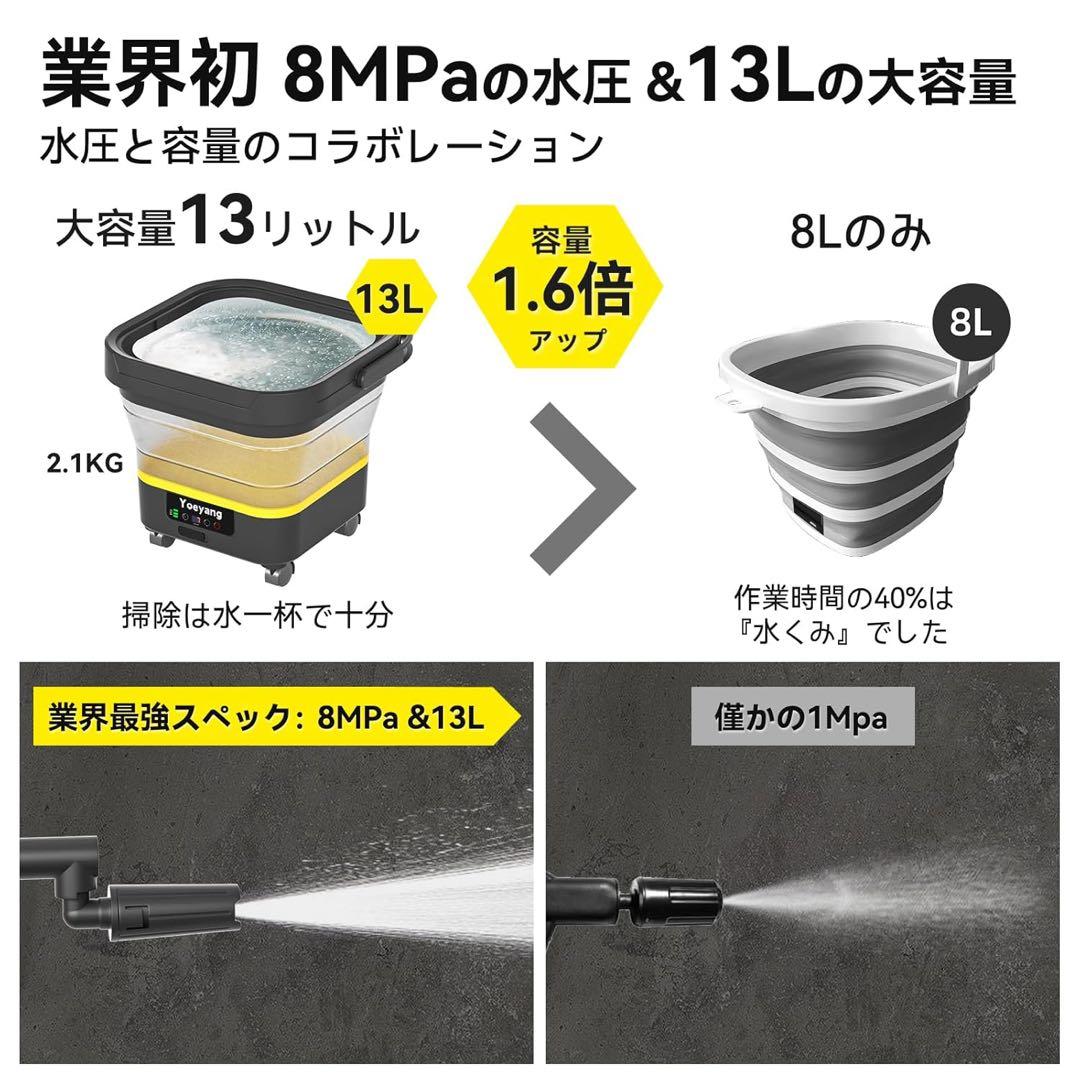 折りたたみ式で業界最高8MPa・2025年新登場】 高圧洗浄機 コードレス