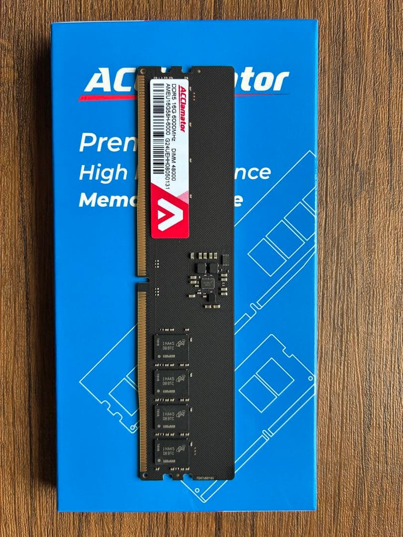 メモリ　DDR5 16GB 6000MHz 1枚