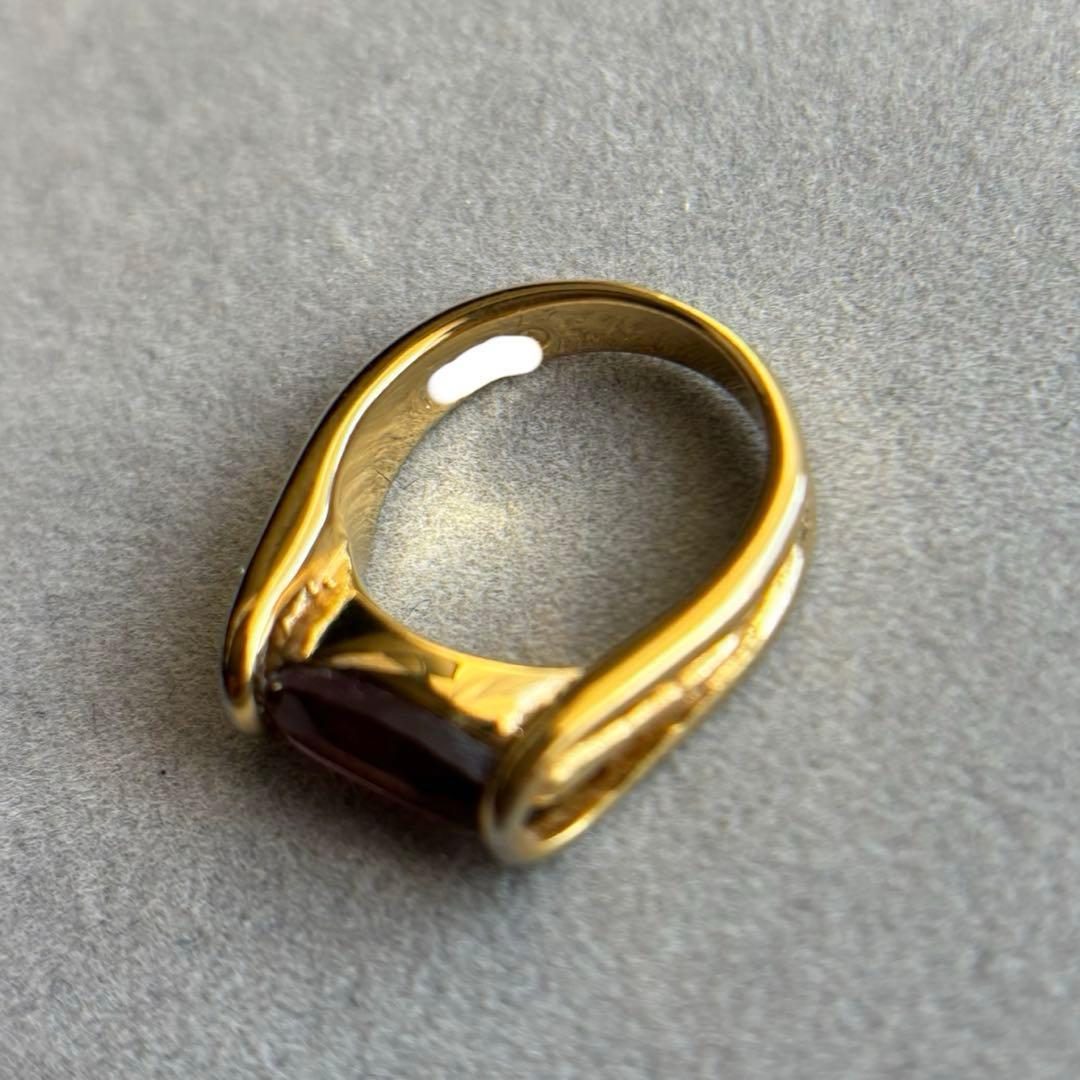 S*e様 12 ワイン系？　ゴールド　リング　指輪　レディース　遺品整理　金　ヴ