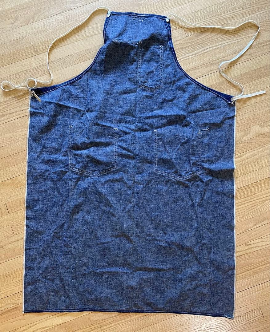 50s ヴィンテージ　HERCULES デニムショップエプロン　セルビッジ付き