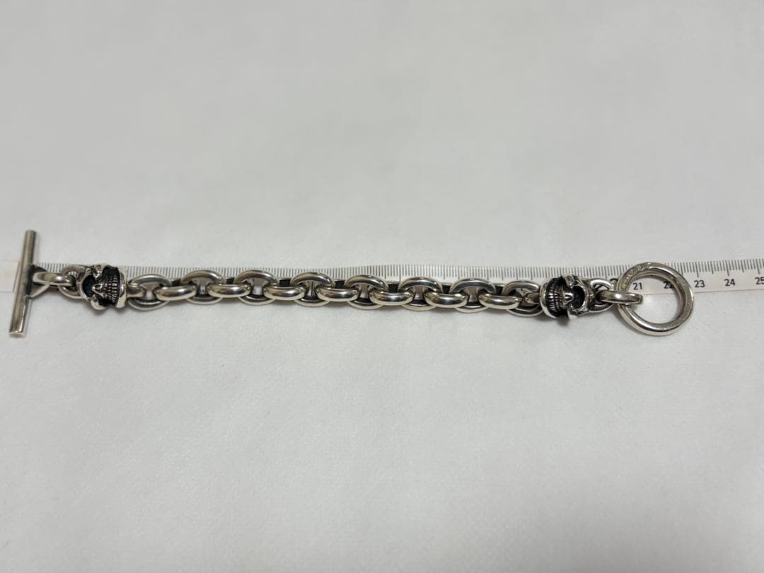 STOP LIGHT 2スカルブレスレット 高山隆 シルバー925 122g