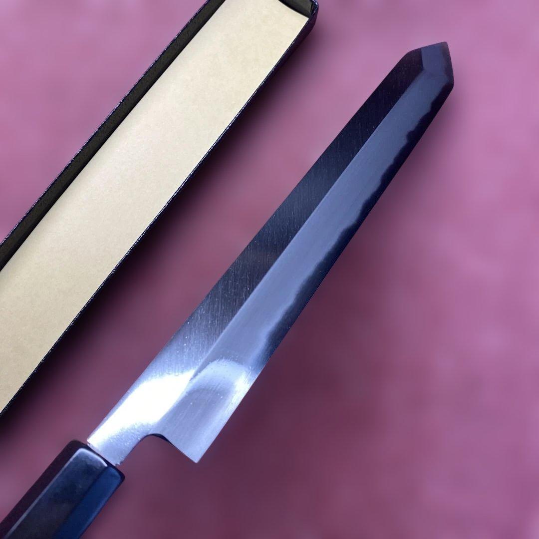 白ニ鋼　カツオ包丁 240㎜ 8寸 両刃