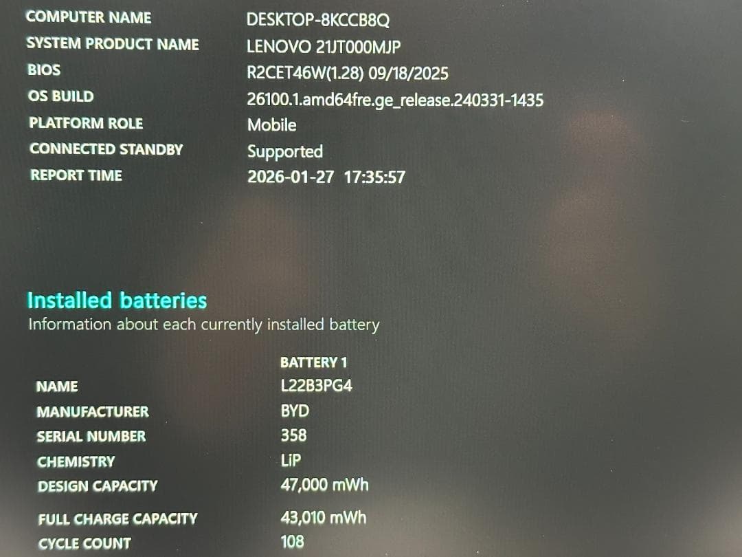 Windowsノート本体 Lenovo ThinkPad E16 G1 R5 7530U 16G 512G