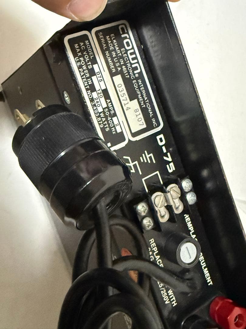 動作品 CROWN D-75 AMCRON クラウン 業務用パワーアンプ