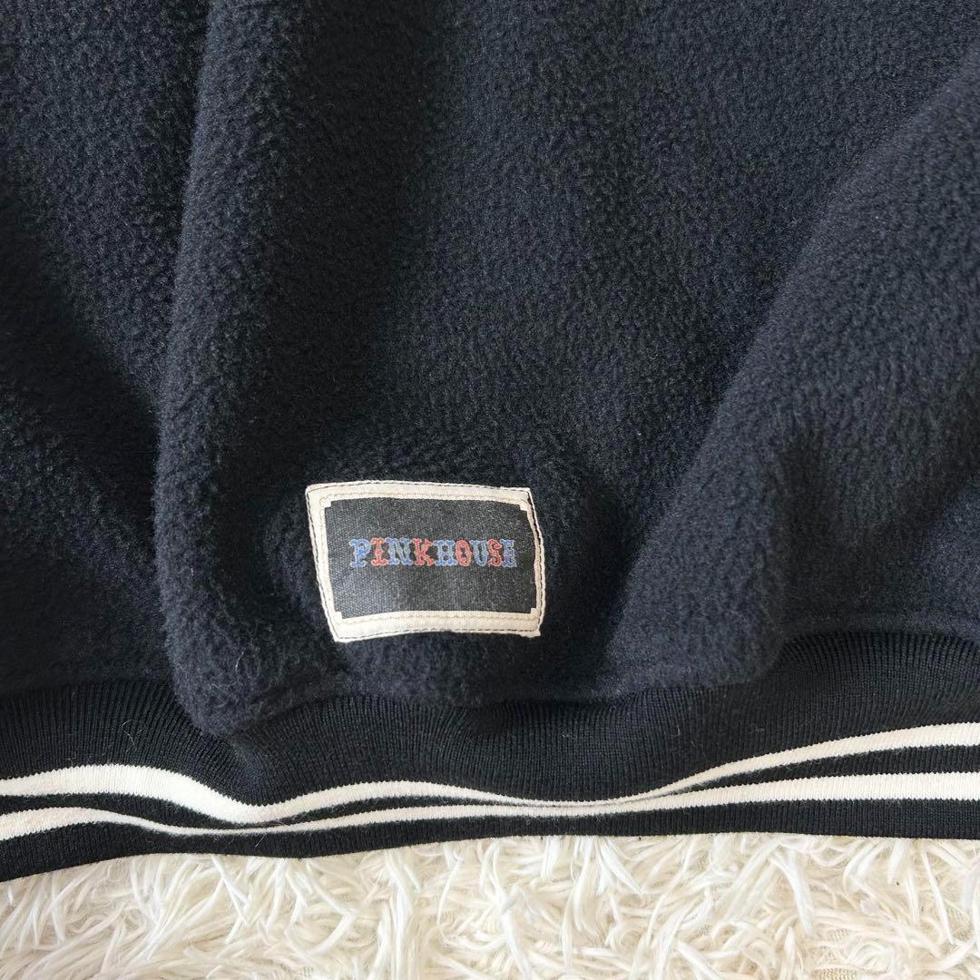 ピンクハウス ボアスタジャン オーバーサイズ ワッペン ブラック