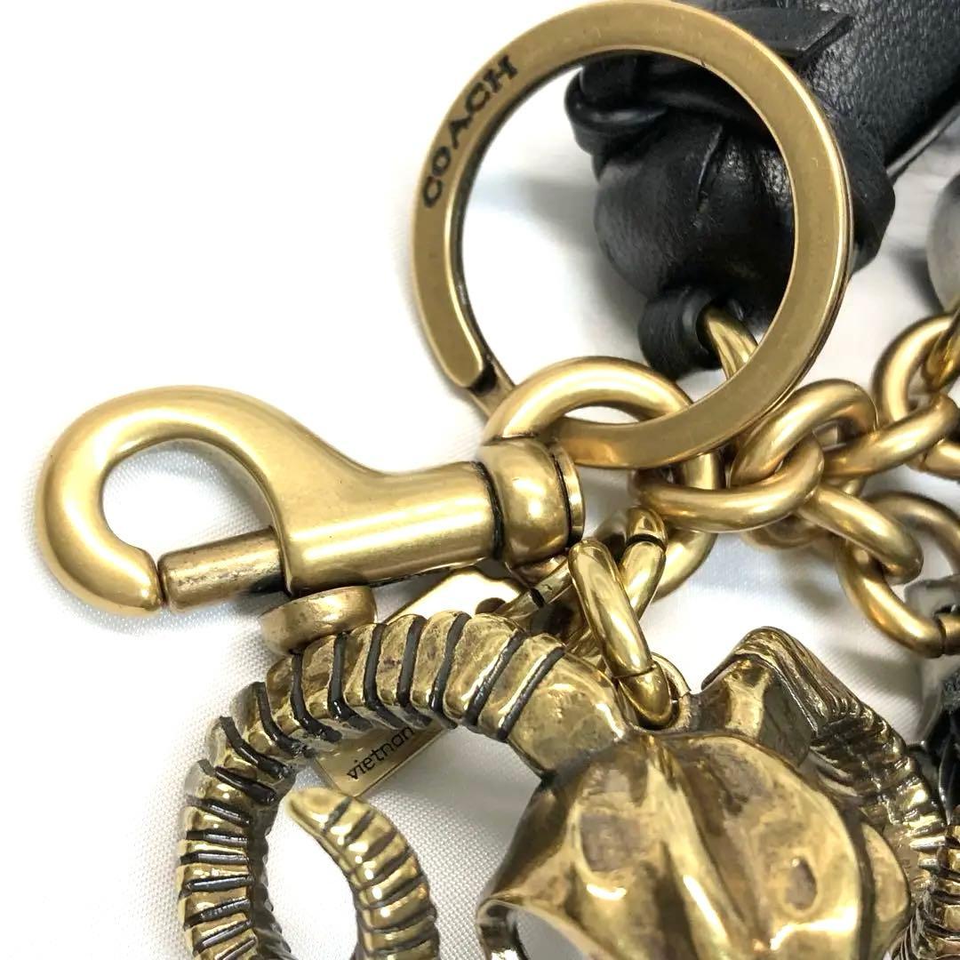 【美品✨希少】　コーチ　バッグチャーム　チャーム　キーリング　ラムスカル