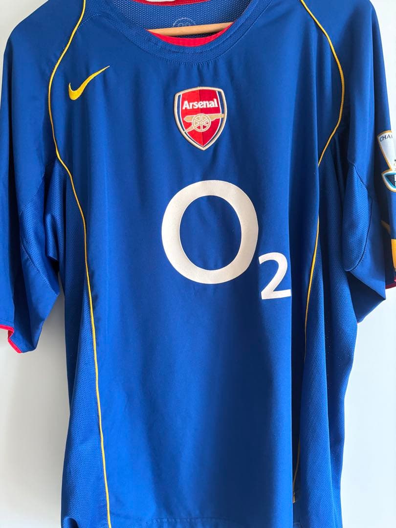 04-05 アーセナルユニフォーム　ティエリアンリ　プレミアリーグ優勝パッチ
