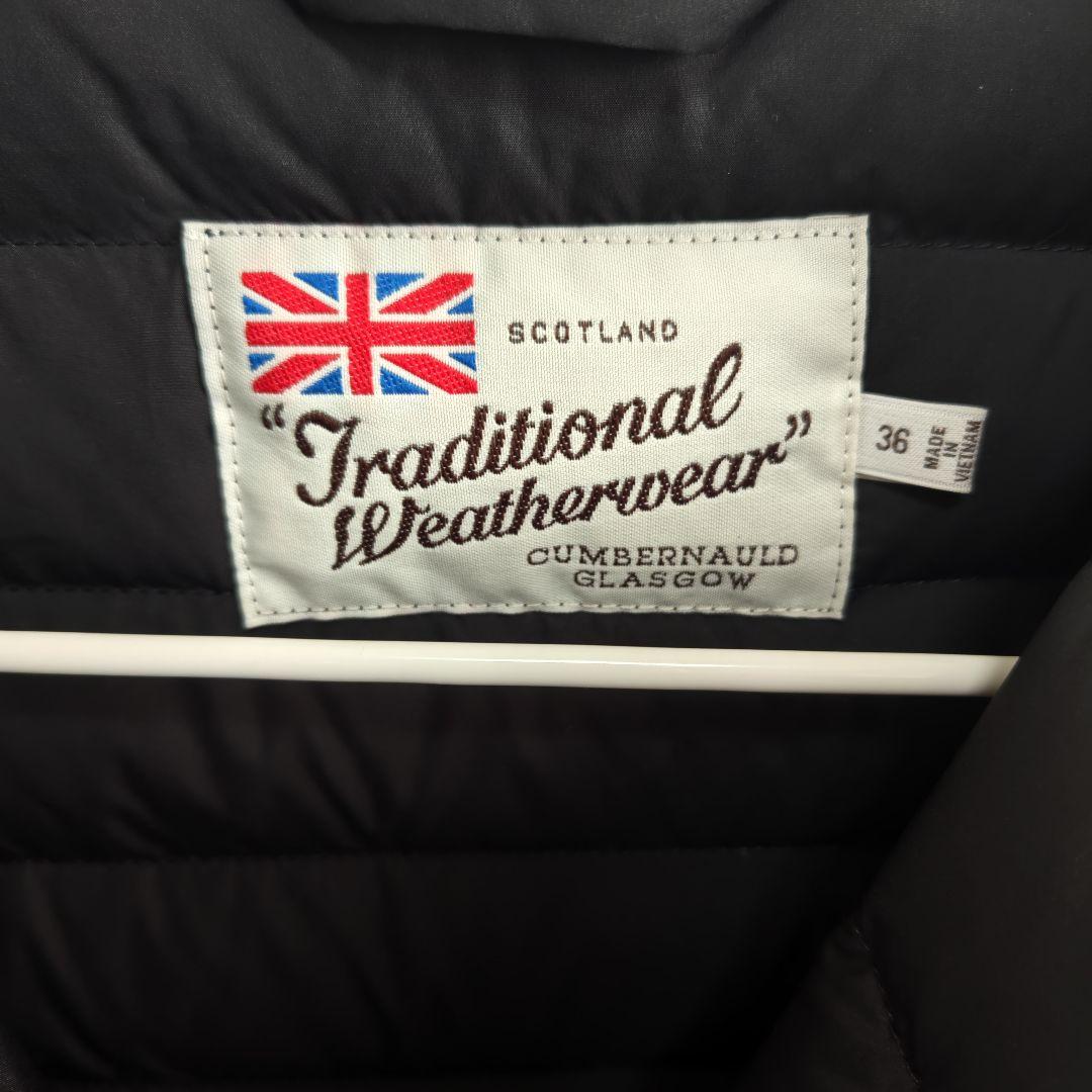 トラディショナルウェザーウェア　ARKLEY　ロングダウン　ブラック　36