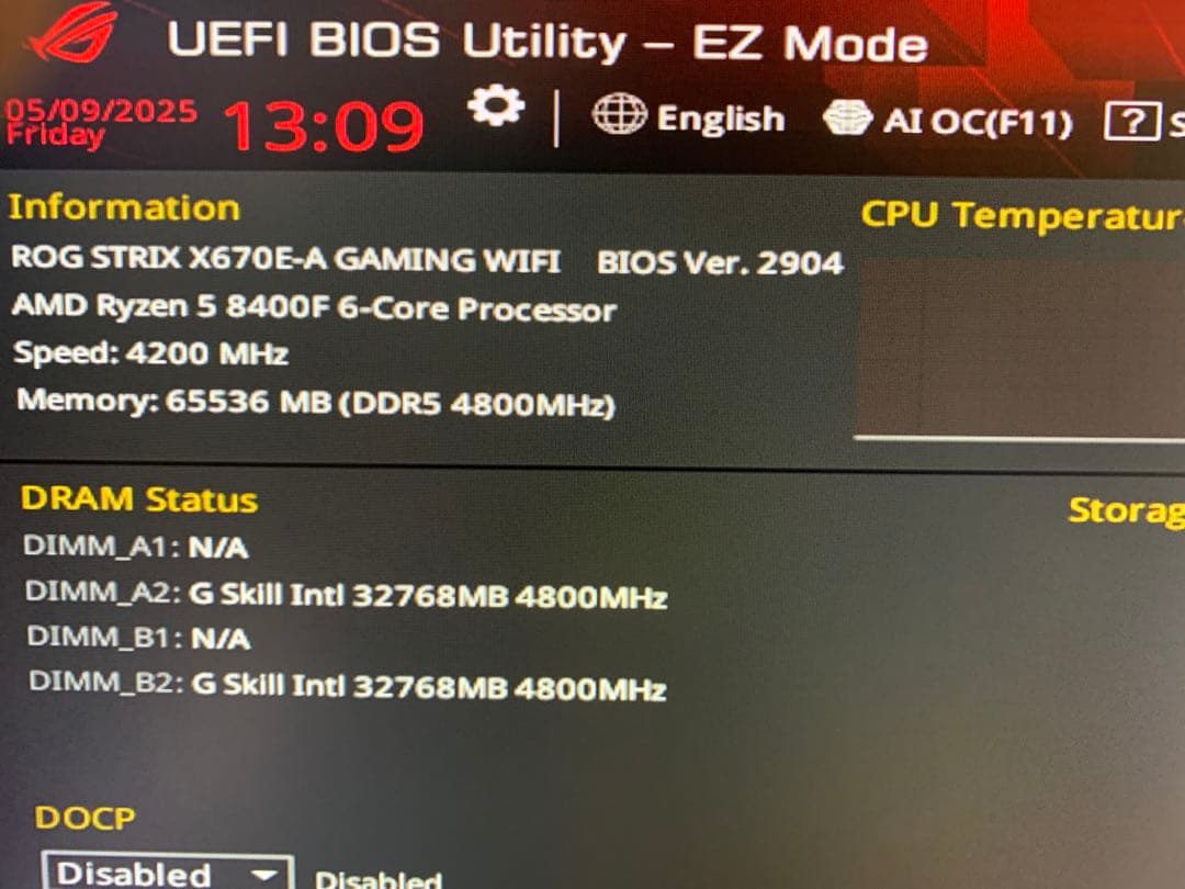 ASUS ROG STRIX X670E-A + Ryzen5 8400Fセット