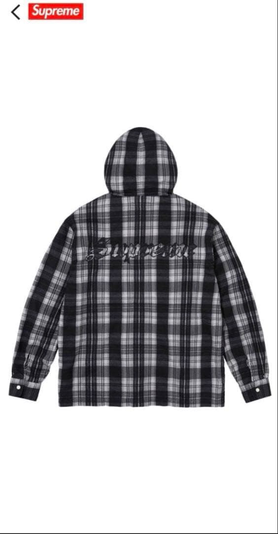 トップス supreme printed hooded flanne shirt