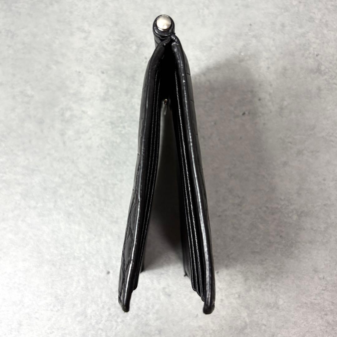 【極希少】PRADA マネークリップ リアルクロコダイル レザー 黒 付属品完備
