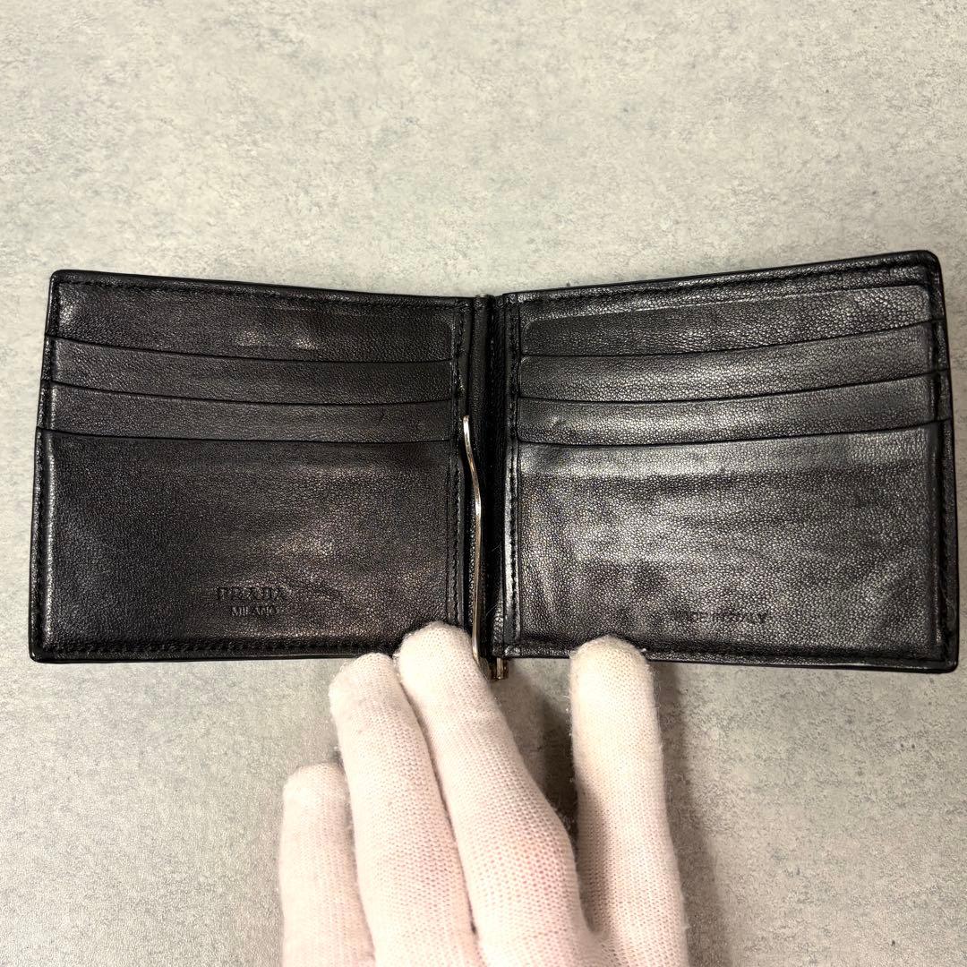 【極希少】PRADA マネークリップ リアルクロコダイル レザー 黒 付属品完備