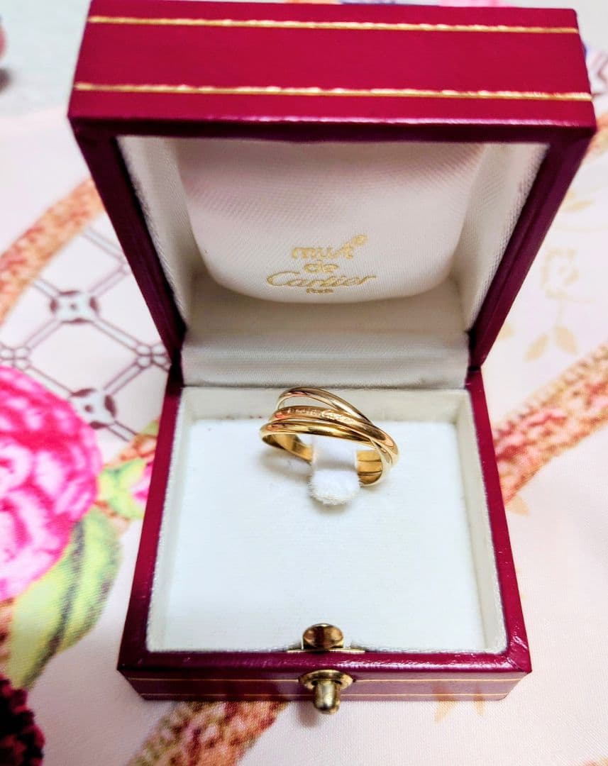 マ*ン様 141 正規品 カルティエ トリニティリング スリーカラーゴールド