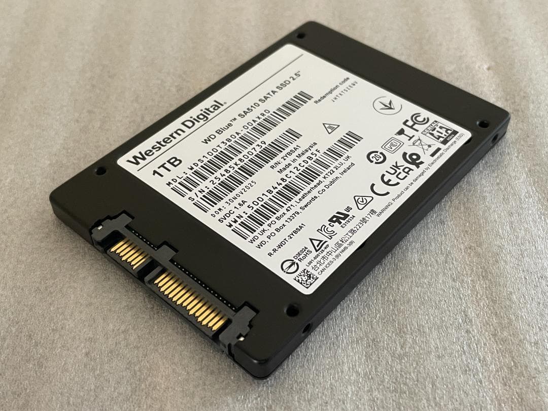 SSD 1TB 2.5インチ SATA WD Blue SA510