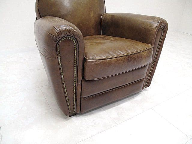 イギリス　ハロ「フリーマーケット」総革1人掛けソファ 　アームチェア/本革ソファ