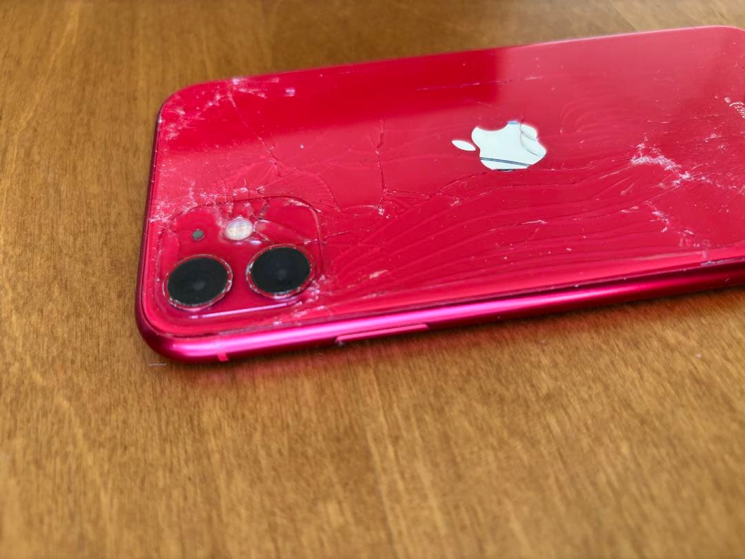 【ジャンク扱い】動作OK　iPhone11本体 64GB 赤　バッテリー100%