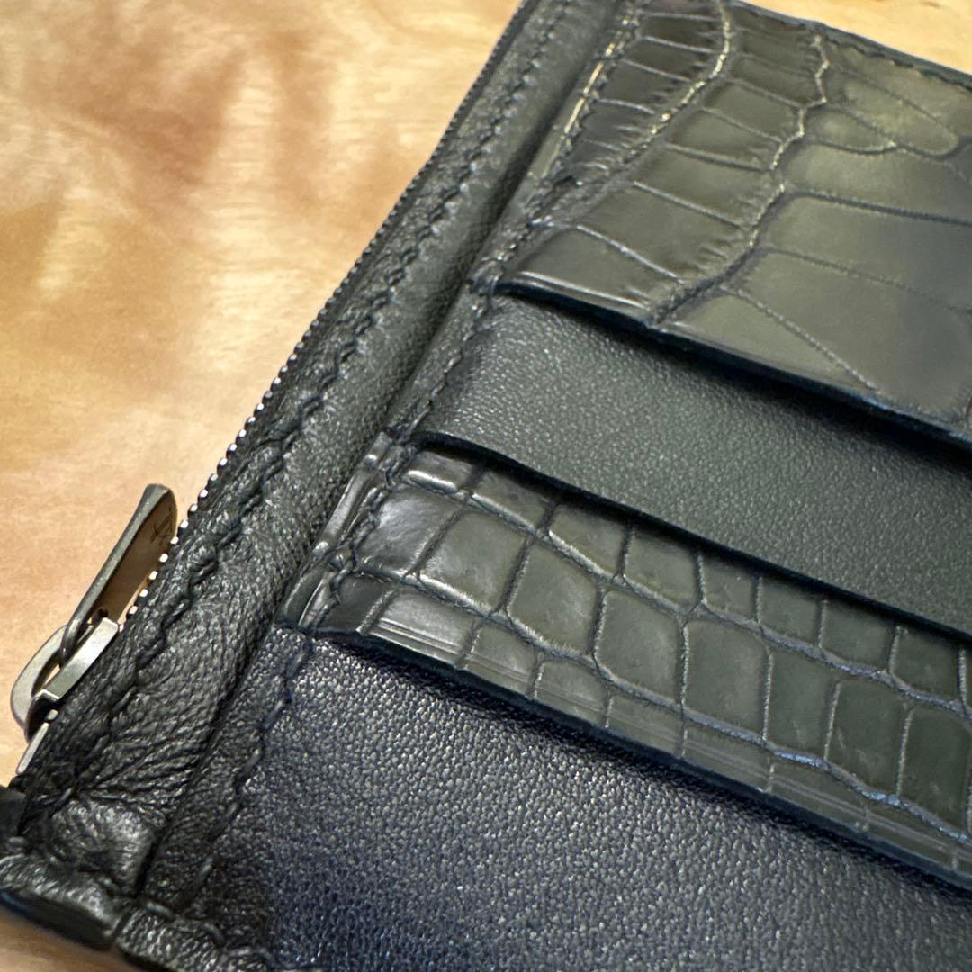 クロコダイルレザー ケース ブラック