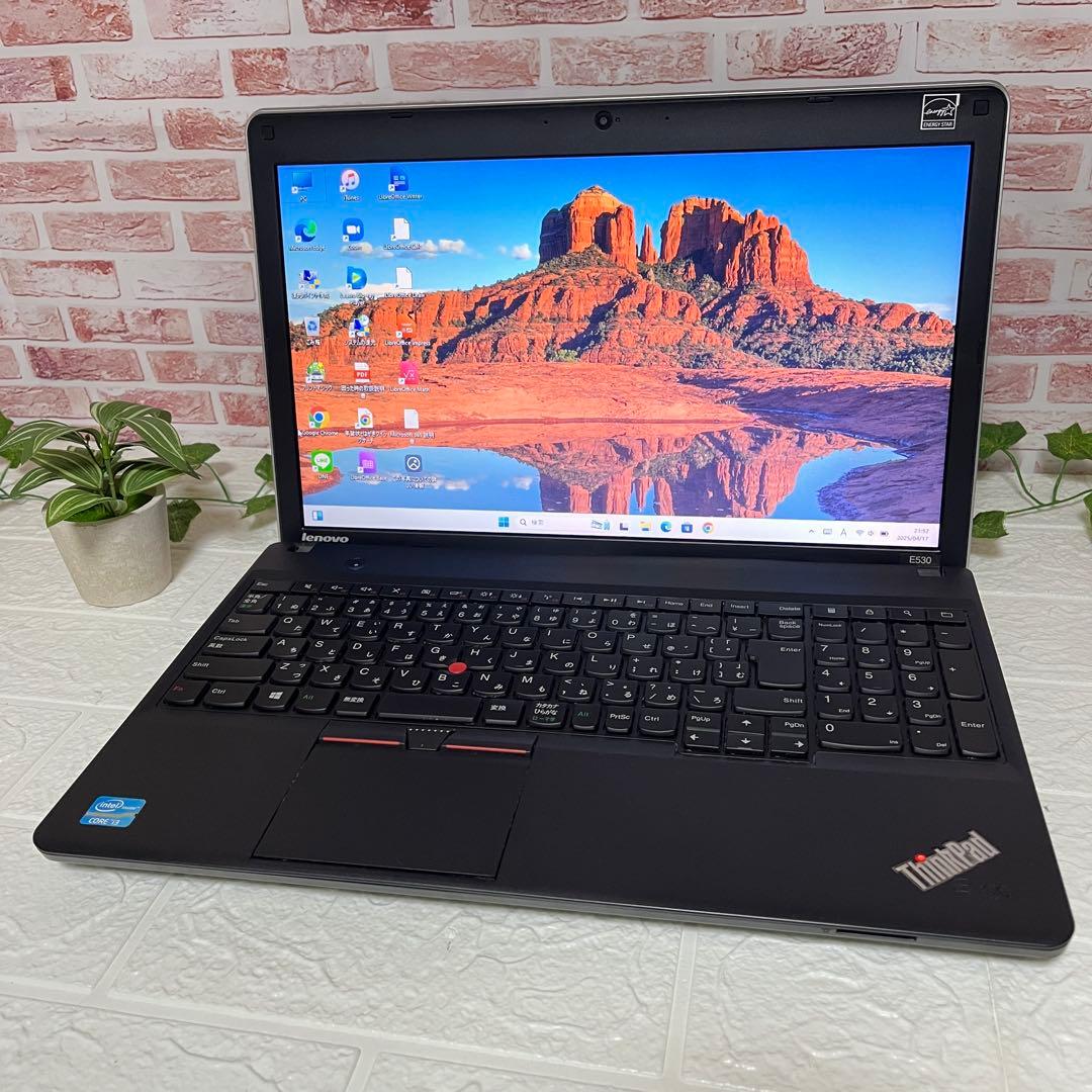 ★美品レノボSSD128GB メモリ8GB★E530 カメラ　ノートPC374