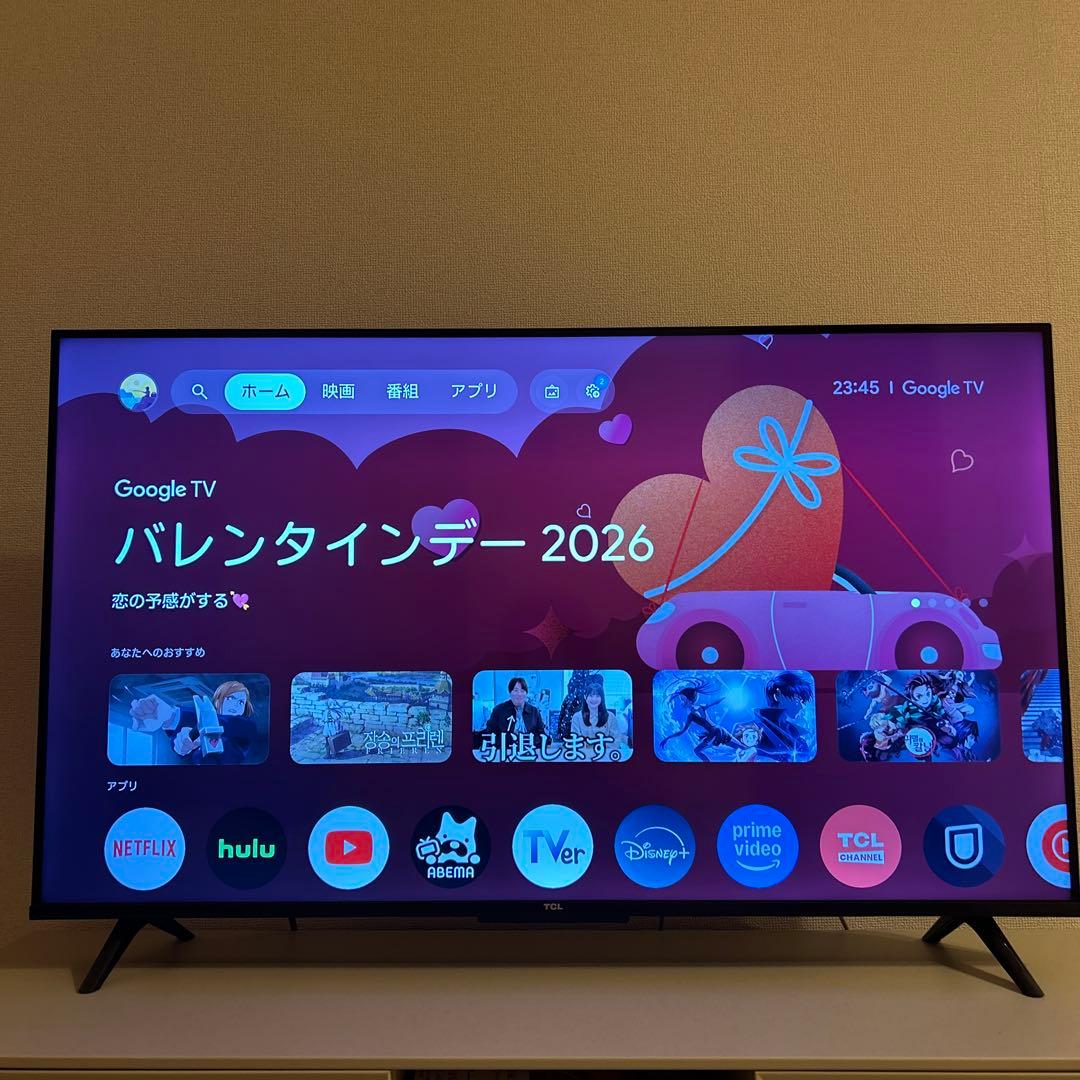 TCL テレビ 43V型 4K 43V6C Wチューナー内蔵 2025年モデル