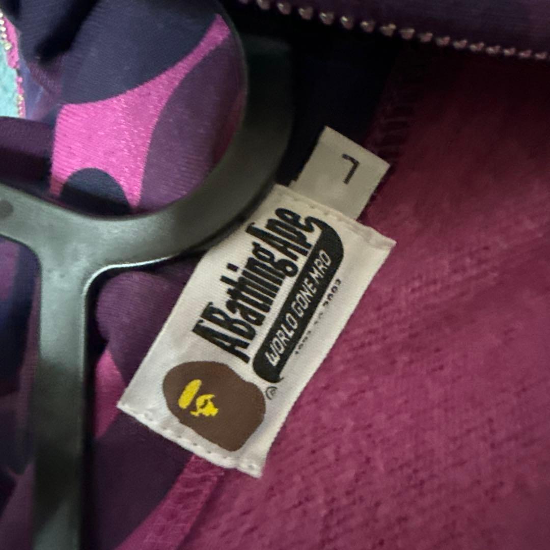 A Bathing Ape シャークパーカー Lサイズ 紫