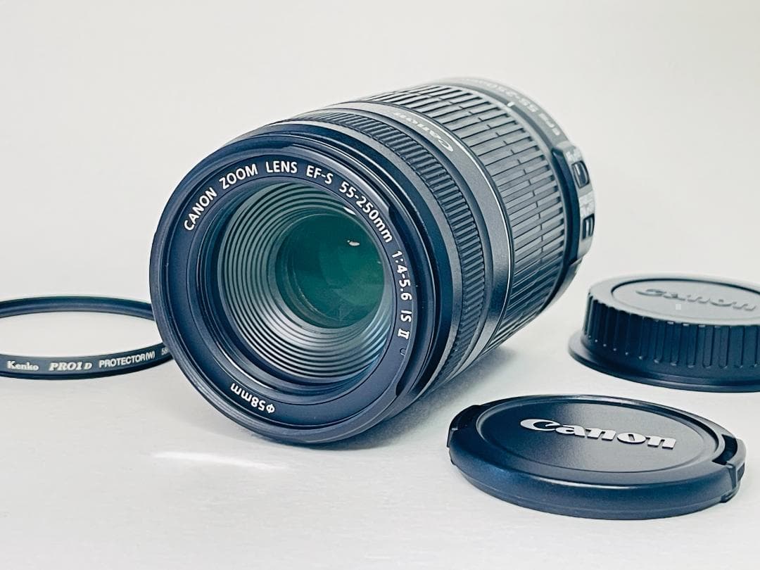 極美品☆キャノン EF-S 55-250mm IS II☆手ブレ補正付望遠レンズ