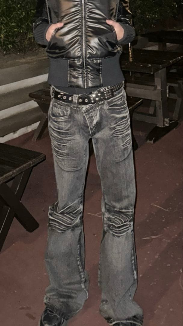 Jaded London black Drift フレアデニムジーンズ w34