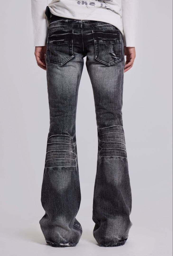 Jaded London black Drift フレアデニムジーンズ w34