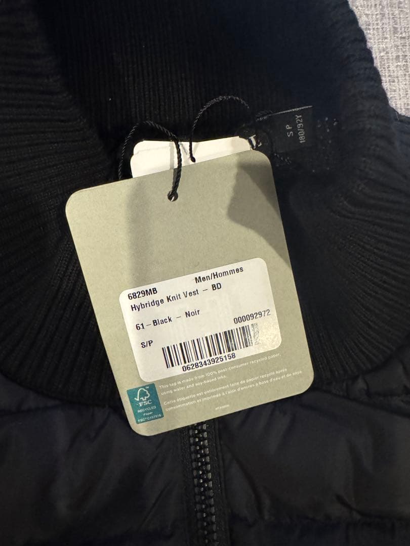 新品 カナダグース ハイブリッジ ニット ベスト ブラックレーベル