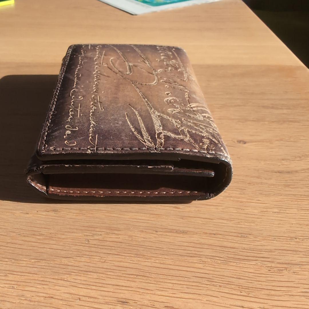 Bertini 名刺入れ ブラウン カリグラフィー