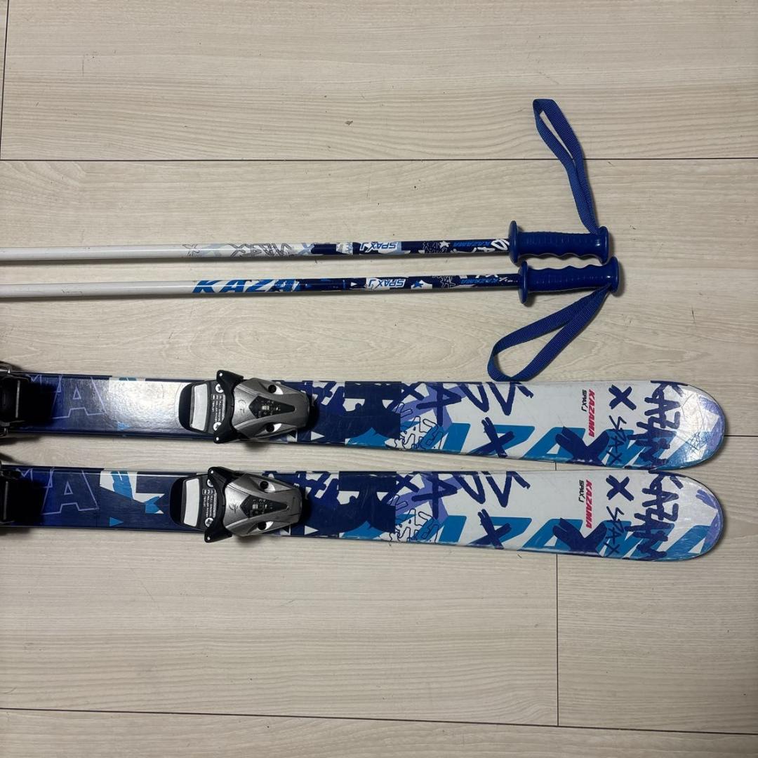 ジュニアスキー 4点セット KAZAMA SPAX 116㎝ ブーツ 21〜22