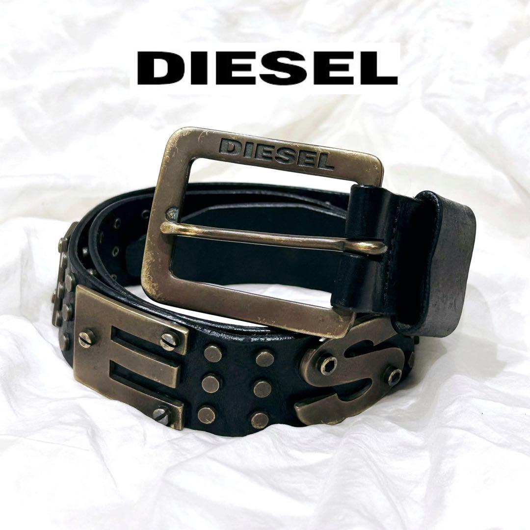vintage diesel studs belt y2k 00’s